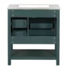 Transitional Style Bathroom Vanity Cabinet Combo With Ceramic Sink - Green - Image 20