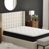 12" King Euro Top Hybrid Memory Foam Mattress - White / Black - Image 4