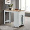 Alonzo - Small Space Counter Height Dining Table With Cabinet And Drawer Storage - Oak And White - Image 4
