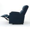 Alma - Contemporary Upholstered Loveseat Recliner - Navy Blue - Image 5