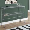 Accent Console Table For Entryway, Contemporary & Modern - Silver - Image 3