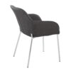 Daniella - Contemporary Dining Chair (Set of 2) - Chrome / Charcoal - Image 4