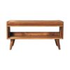 Bench With Leather Seatpad - Oak - Image 11