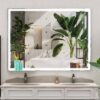 LED Bathroom Vanity Mirror Wall Mounted, Adjustable White / Warm / Natural Lights Anti-Fog Touch Switch With Memory Modern Smart Large Bathroom Mirrors - Silver - Image 6