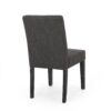 Contemporary Fabric Dining Chair With Upholstered Seating And Tapered Legs - Charcoal - Image 6