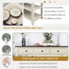 Retro Design Console Table With Two Open Shelves, Pine Frame And Legs For Living Room - Espresso / Beige - Image 5