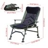 Camping Lounge Chair, Portable Folding Reclining Camping With Adjustable Backrest For Indoor And Outdoor Camping Beach Hiking Fishing - Green / Black - Image 3