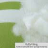 2 Piece High Back Chair Cushion Set, Tufted Patio Or Rocking Chair Cushions For Garden Or Porch - Kiwi / White - Image 9