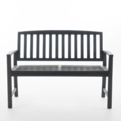Farmhouse Style Loja Bench Outdoor Seating - Dark Gray