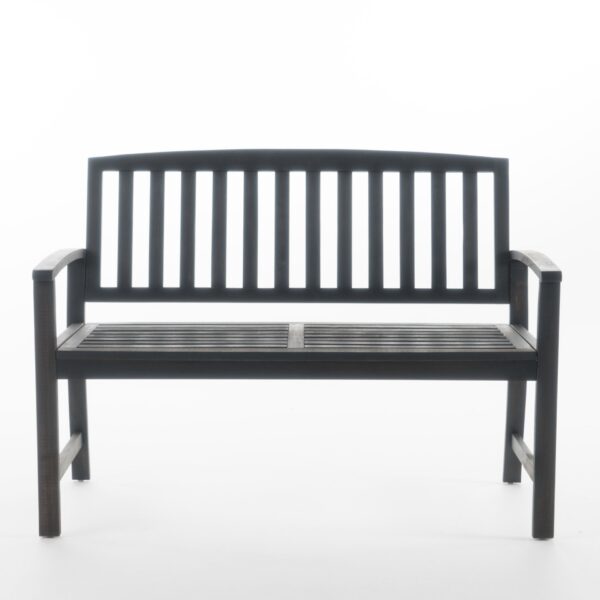 Farmhouse Style Loja Bench Outdoor Seating - Dark Gray