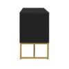 Modern TV Stand For TV Up To 70", TV Cabinet With 1 Drawer, 2 Cabinets And Metal Legs, Handles And Anti-Tip Device For Living Room - Black - Image 15