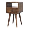 Mini Curve Open Nightstand, 1 Drawer - Natural - Image 3