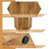 Modern Coffee Table With Complex Texture Patterns, Stylish And Durable Design - Wood - Image 6