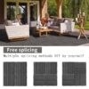 Wood Plastic Composite Deck Tiles (Set of 20), Sustainable Composite Decking Resist Rust, Water, Weather, Easy To Diy & Maintain, Ideal For Patios, Balconies, Rooftops - Light Gray - Image 8