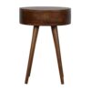 Nordic Circular Nightstand - Chestnut - Image 11