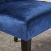 Elegant George Hi Back Dining Chair (Set of 2) With Tufted Velvet - Navy Blue - Image 5