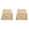 Shield - Patio Outdoor Club Chair Cover Set, Durable Weather Resistant Fabric - Beige - Image 4