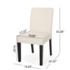 Classy Dining Chair (Set of 2) With Upholstered Seating - Beige - Image 3