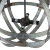 4 Light Galvanized Chandelier, Hanging Light Fixture With Adjustable Chain For Kitchen, Bulb Not Included - Gray - Image 11