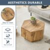 Hexagonal Coffee Table With Drawers - Wood - Image 5