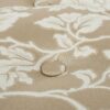 Yolanda - Floral Round Upholstered Accent Ottoman - Champagne Beige / Ivory - Image 3