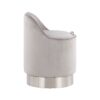 Marla - Contemporary / Glam Vanity Stool - Chrome / Silver - Image 2