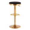 Dakota - Contemporary Upholstered Adjustable Barstool (Set of 2) - Gold / Black - Image 5