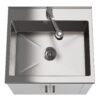 Kyle - Laundry Cabinet With Faucet And Stainless Steel Sink - White - Image 7