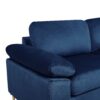 Shannon - Velvet Sectional Sofa With Chaise - Blue - Image 5