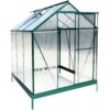 6.3'x6.2'x7' Polycarbonate Greenhouse, Heavy Duty Outdoor Aluminum Walk-In Green House Kit With Rain Gutter, Vent And Door For Backyard Garden - Green - Image 10