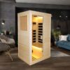 Single Person Spruce Far Infrared Sauna Hair - Natural - Image 7