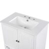 Vintage Style 30" Bathroom Vanity With Sink, Multi Functional Storage, Soft Closing Door - White - Image 18