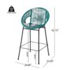 Ferrara - Outdoor Patio Teal Barstool (Set of 2) - Teal - Image 12