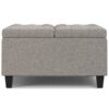 Harrison - Multifunctional Small Square Coffee Table Storage Ottoman - Gray - Image 2