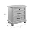 Mariano - 3 Drawer Nightstand With USB - Gray - Image 6