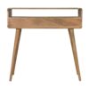 Curved Console Table - Oak - Image 9