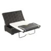 Convertible Ottoman Sleeper With Memory Mattress And Tufted Design, Folding Sofa Bed - Dark Gray Linen - Image 12