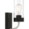 Zephyr - Single Light Sconce - Black / Clear - Image 5