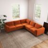 Amber - Corner Sectional Sofa - Orange - Image 12