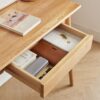 Computer Desk, Study Desk With Drawer Simple Work From Home - Oak Natural - Image 8