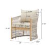 Modern Curved Aluminum Lounge Chair With Stylish Rope Weave Design And Cushioned Comfort - Beige / Natural - Image 2