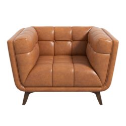 Addison - Lounge Chair Leather - Cognac