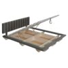 Queen Size Upholstered Hydrualic Platform Floating Bed With LED Light And USB Port - Gray - Image 5