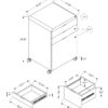File Cabinet, Rolling Mobile, Storage Drawers, Printer Stand, Office, Work, Glossy Contemporary, Modern - White - Image 6