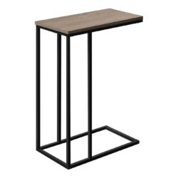 Accent Table, C - Shaped, Modern - Taupe