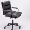 Office Chair Mid Back Desk Chair Modern Excutive Office Chair With Arms And Wheels For Home Office - Black - Image 2