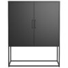 Heavy Duty Metal Buffet Sideboard Modern Steel Storage Cabinet With 2 Shelves, Free Standing Accent Cabinet With Magnetic Doors For Bedroom, Kitchen, And Home Office, Anti-Tip Design - Black - Image 13