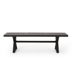 Outdoor Dining Bench - Antique Matte Black