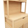 Rustic Cottage Style Double Door Bamboo Storage Cabinet With High Capacity For Main Living Spaces - Natural - Image 14