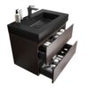 Alice - 30" Bathroom Vanity With Sink, Large Storage Wall Mounted Floating Bathroom Vanity For Modern Bathroom, One-Piece Sink Basin Without Drain And Faucet - Walnut / Black - Image 5